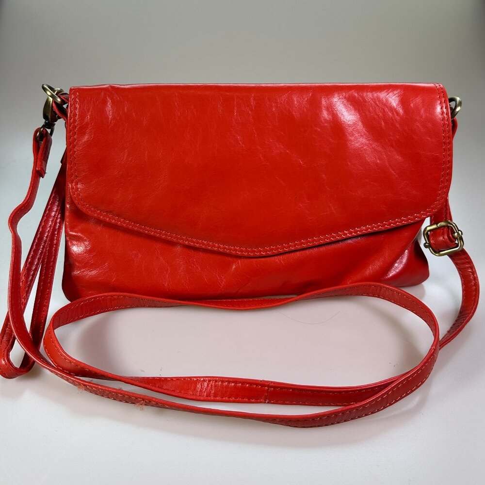 Latico Leathers Crossbody Bag Red Orange Like New